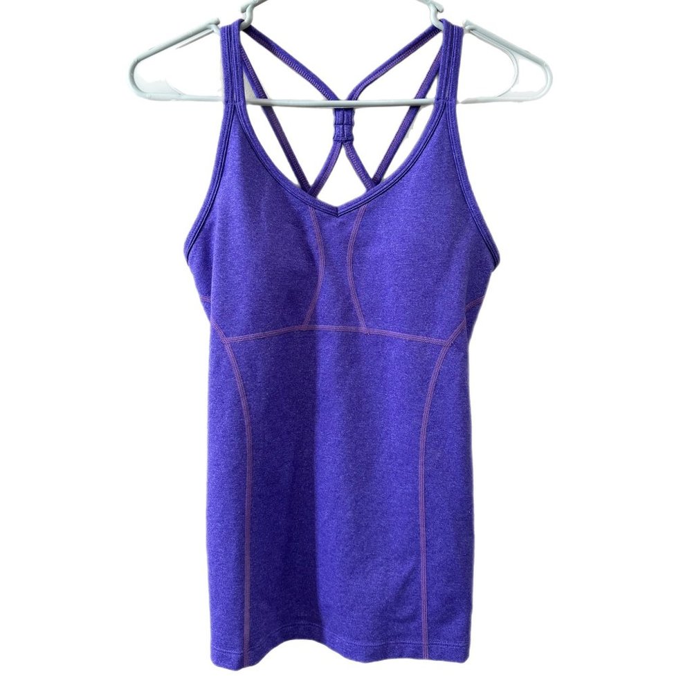 Athleta Women’s Size Medium Equator Racerback Tank Top Shelf Bra Sport Strappy